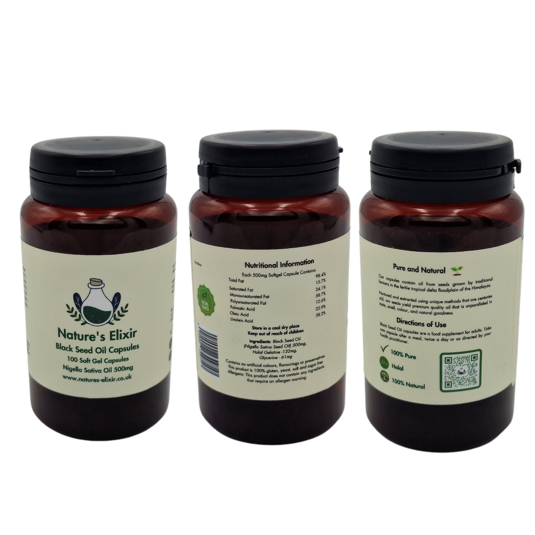 Black Seed Oil Capsules - 100 Capsules 500mg